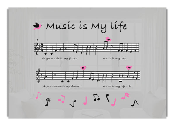 Music Is My Life Grey