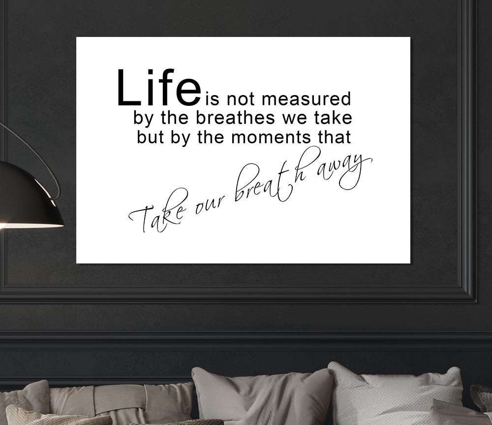 Life Is Not Measured White Print Poster Wall Art