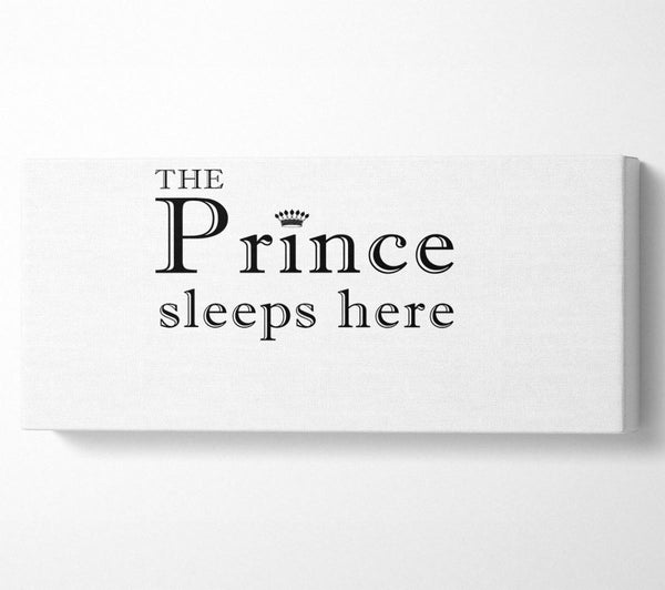 Boys room Quote The Prince Sleeps Here White