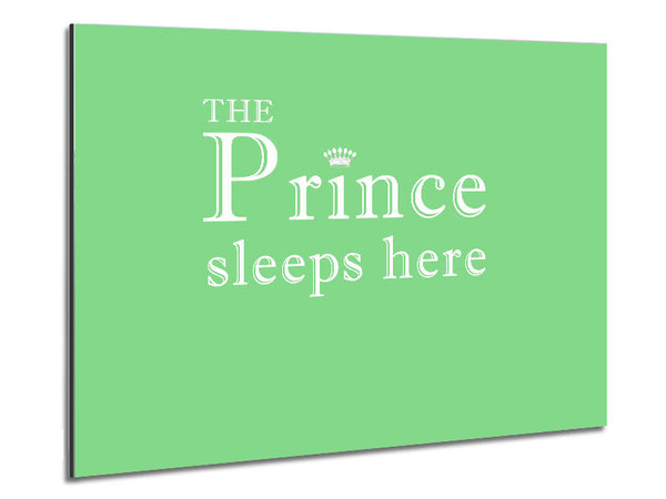 Boys room Quote The Prince Sleeps Here Green