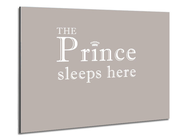 Boys room Quote The Prince Sleeps Here Beige