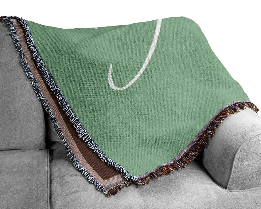 Home Quote Theres No Place Like Home Green Woven Blanket