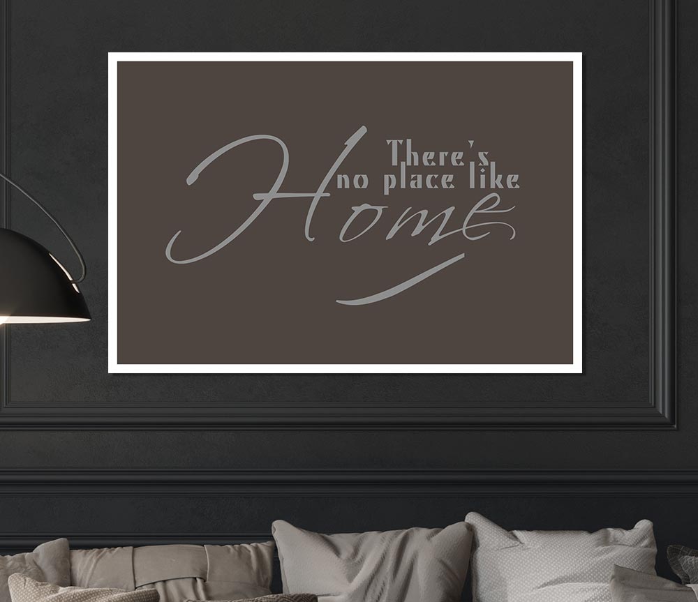 Home Quote Theres No Place Like Home Chocolate Print Poster Wall Art