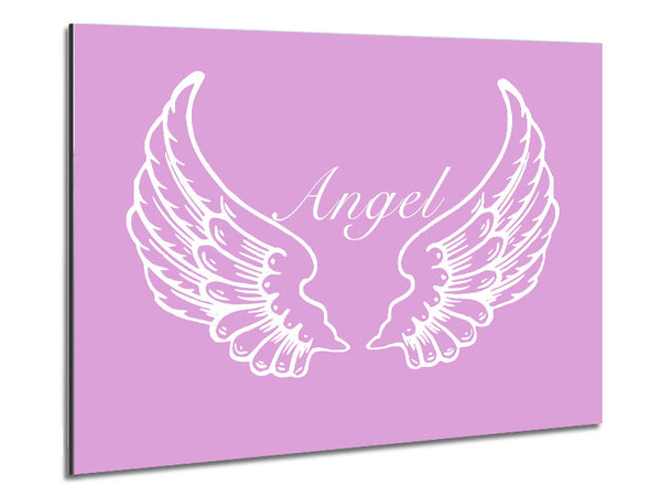 Nursery Quote Angel Wings Pink