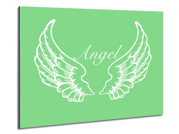 Girls Room Quote Angel Wings Green