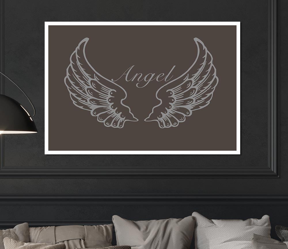 Angel Wings Chocolate Print Poster Wall Art