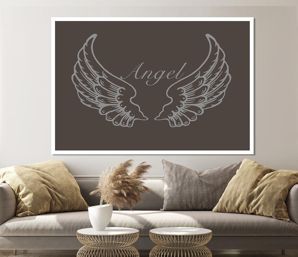 Angel Wings Chocolate Print Poster Wall Art