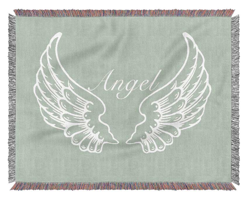 Angel Wings Beige Woven Blanket