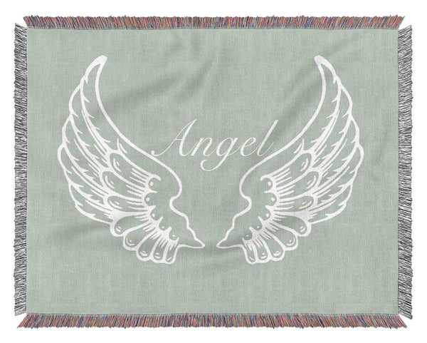 Angel Wings Beige Woven Blanket