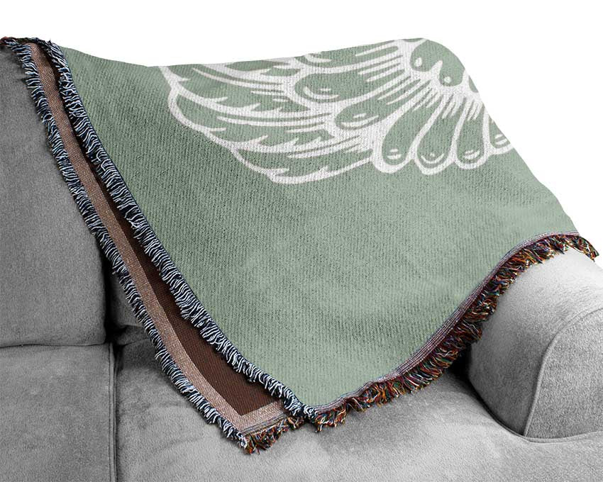 Angel Wings Beige Woven Blanket