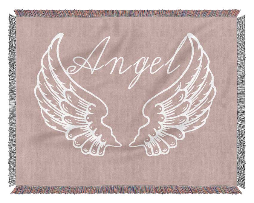 Angel Wings 4 Vivid Pink Woven Blanket