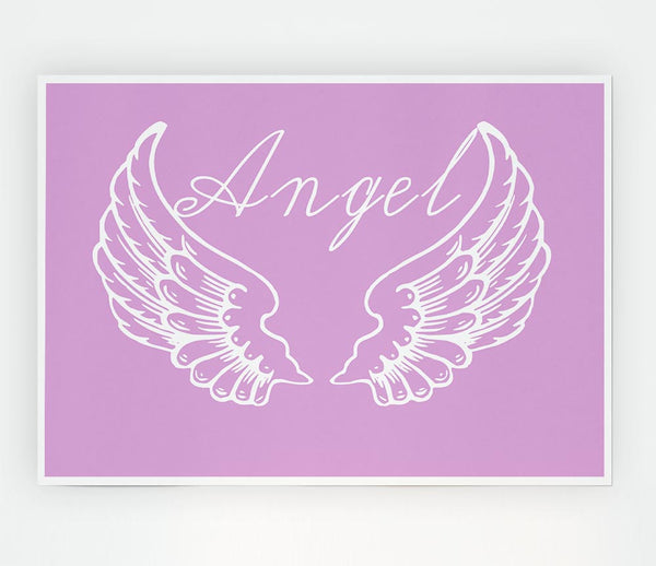 Angel Wings 4 Pink Print Poster Wall Art