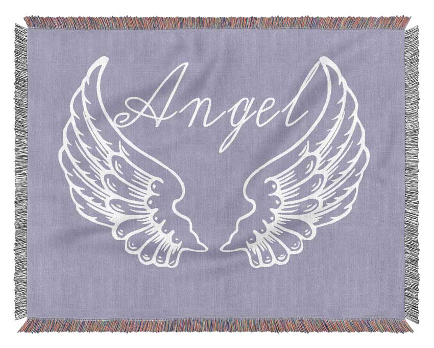 Angel Wings 4 Lilac Woven Blanket