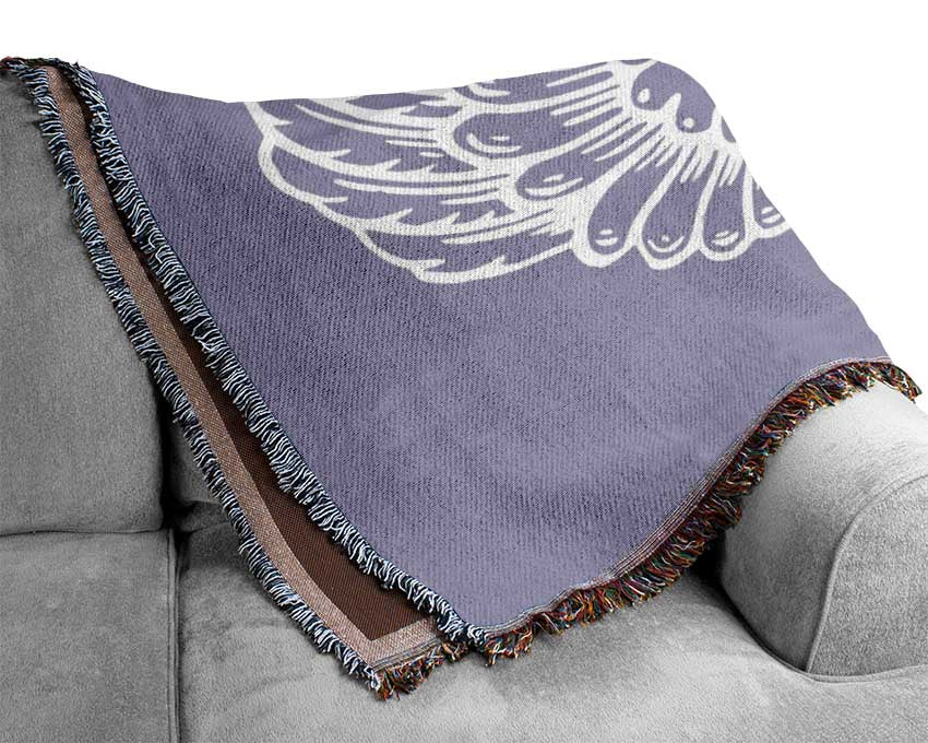 Angel Wings 4 Lilac Woven Blanket