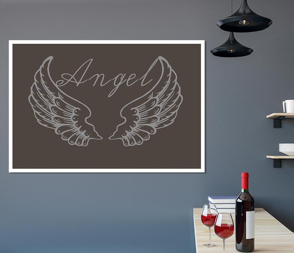 Angel Wings 4 Chocolate Print Poster Wall Art