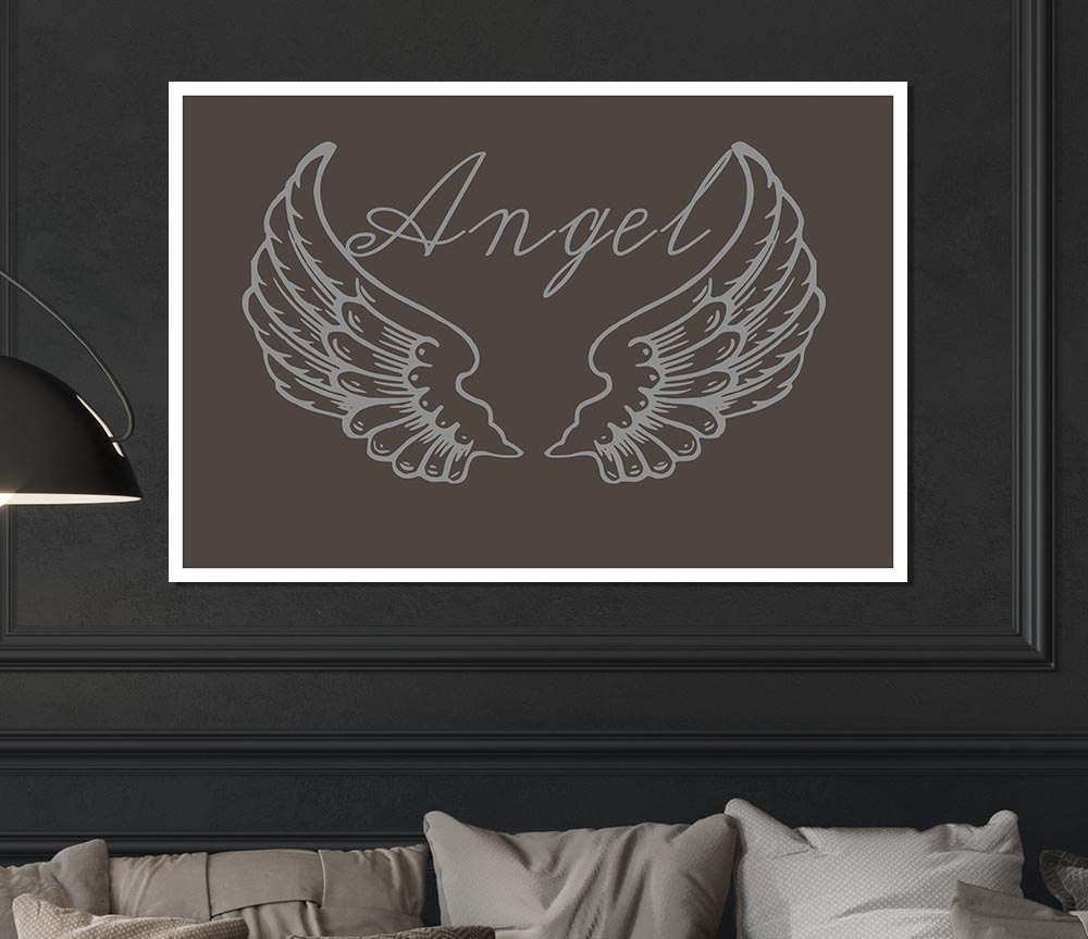 Angel Wings 4 Chocolate Print Poster Wall Art