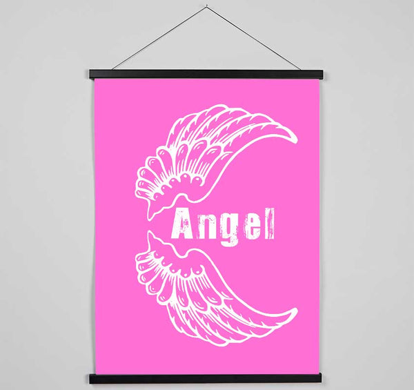 Angel Wings 3 Vivid Pink Hanging Poster - Wallart-Direct UK