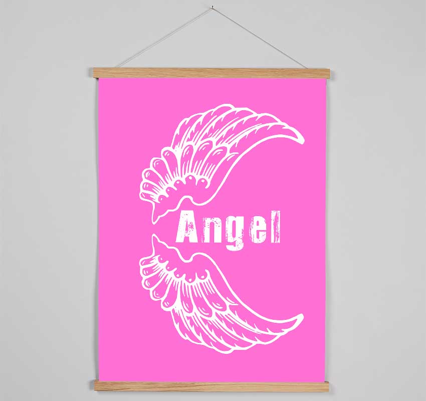 Angel Wings 3 Vivid Pink Hanging Poster - Wallart-Direct UK