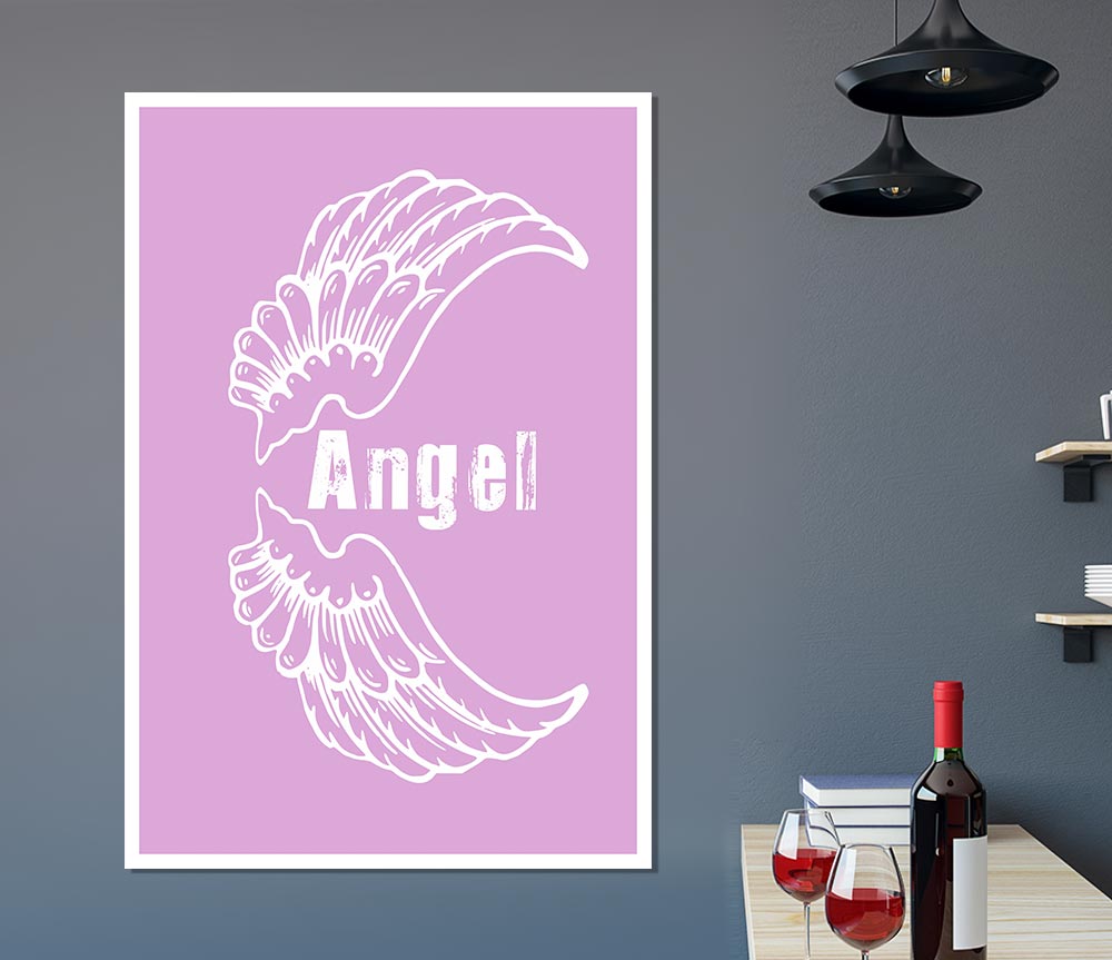 Angel Wings 3 Pink Print Poster Wall Art