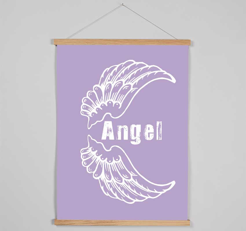 Angel Wings 3 Lilac Hanging Poster - Wallart-Direct UK