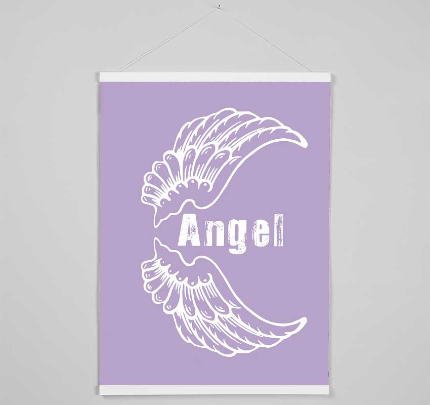 Angel Wings 3 Lilac Hanging Poster - Wallart-Direct UK