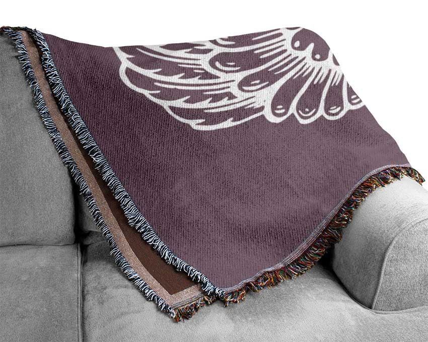 Angel Wings 3 Dusty Pink Woven Blanket