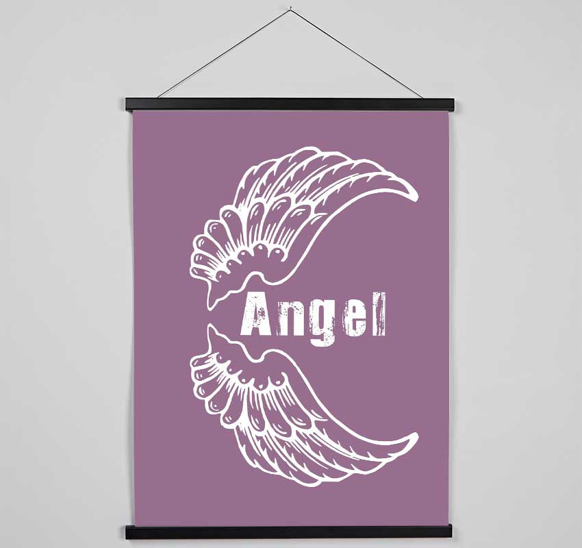 Angel Wings 3 Dusty Pink Hanging Poster - Wallart-Direct UK