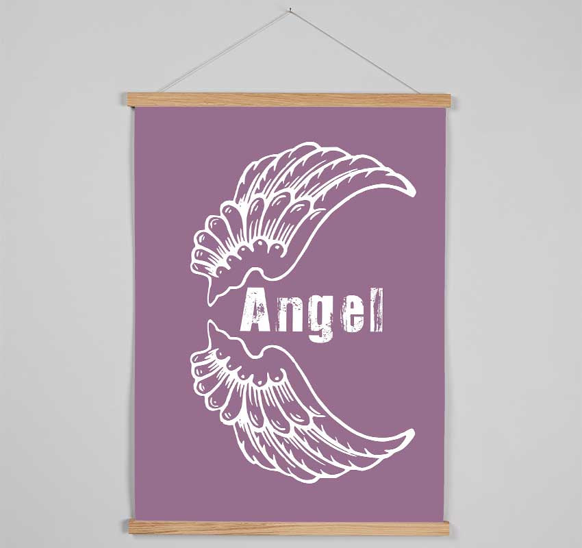 Angel Wings 3 Dusty Pink Hanging Poster - Wallart-Direct UK