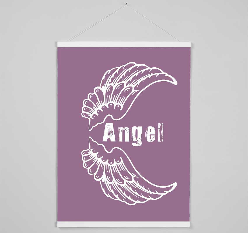 Angel Wings 3 Dusty Pink Hanging Poster - Wallart-Direct UK