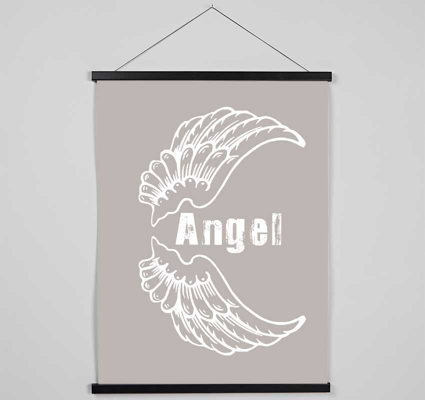 Angel Wings 3 Beige Hanging Poster - Wallart-Direct UK