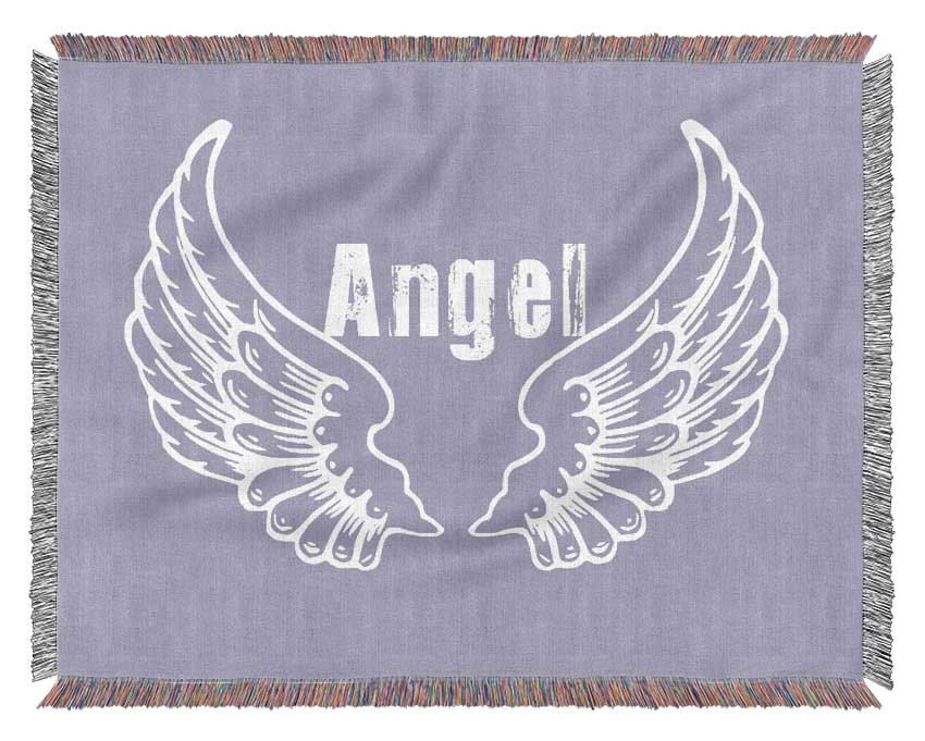 Angel Wings 2 Lilac Woven Blanket