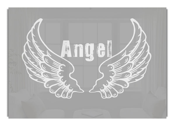 Angel Wings 2 Grey White