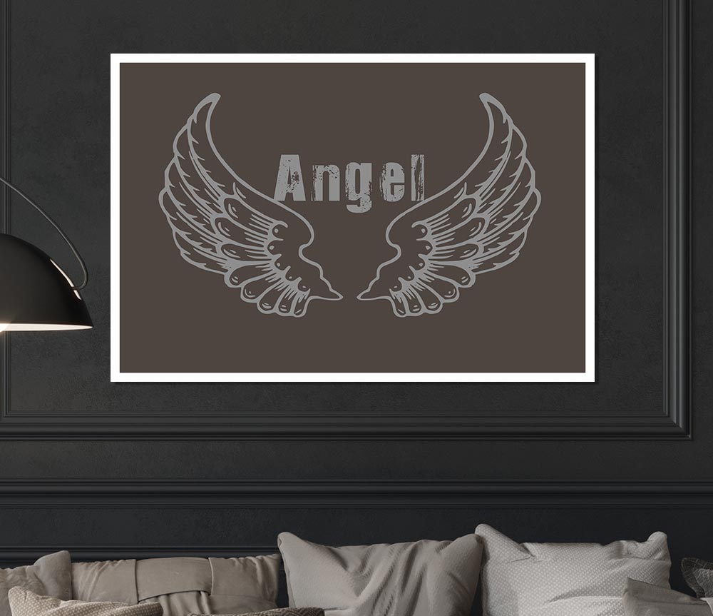 Angel Wings 2 Chocolate Print Poster Wall Art