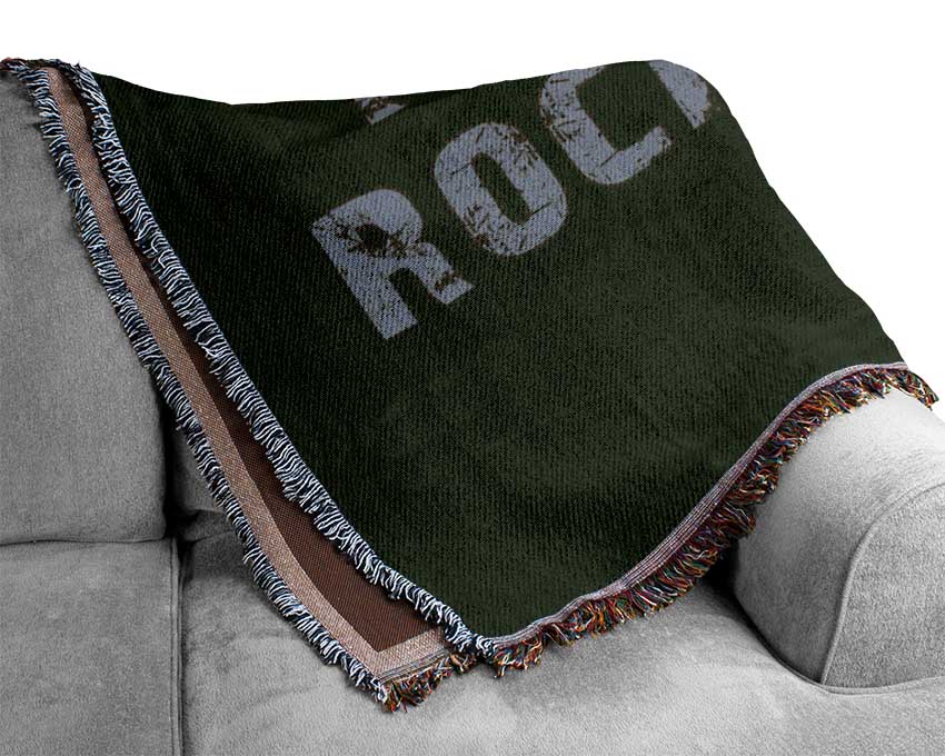 Music Quote I Love Rock N Roll Chocolate Woven Blanket