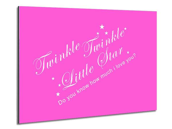 Nursery Quote Twinkle Twinkle Little Star 2 Vivid Pink