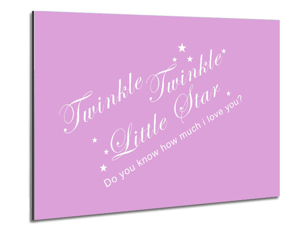 Nursery Quote Twinkle Twinkle Little Star 2 Pink