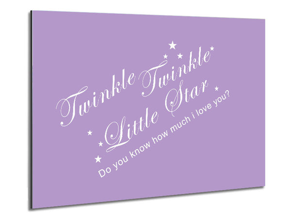 Nursery Quote Twinkle Twinkle Little Star 2 Lilac