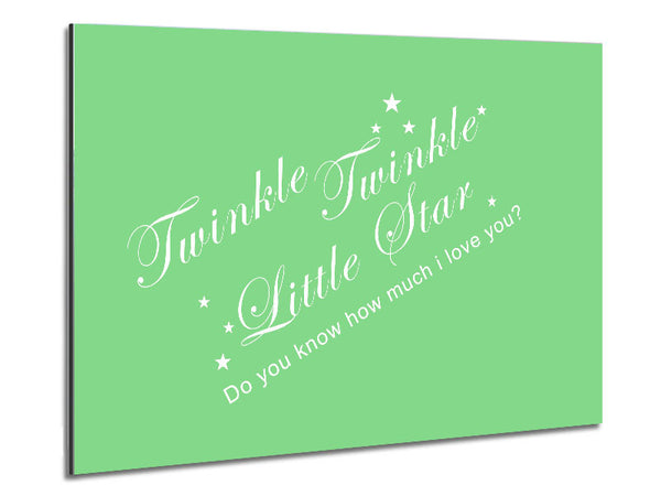 Nursery Quote Twinkle Twinkle Little Star 2 Green