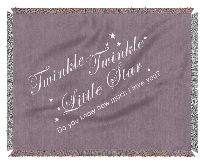 Twinkle Twinkle Little Star 2 Dusty Pink Woven Blanket