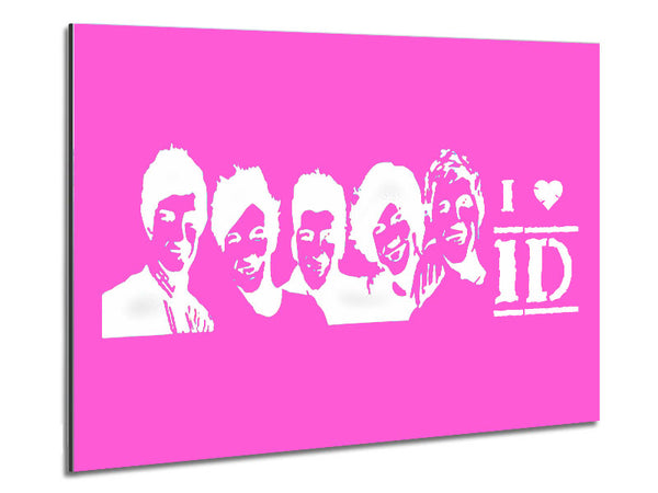 Music Quote I Love 1 Direction Vivid Pink