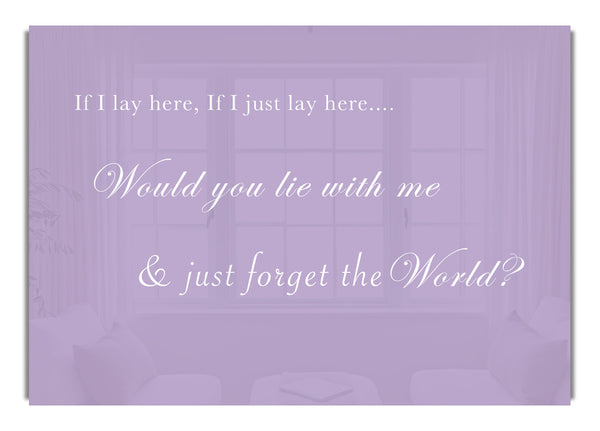 If I Lay Here If I Just Lay Here Snow Patrol Lilac