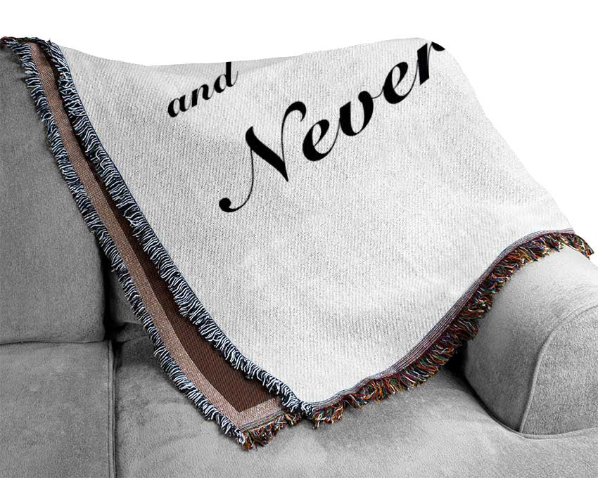 Music Quote Follow Your Dreams Justin Bieber White Woven Blanket