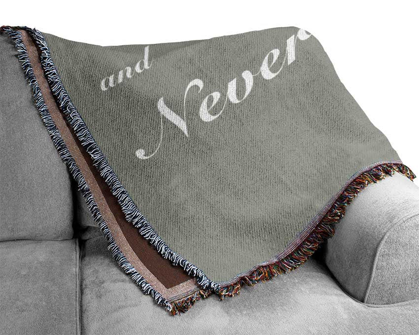 Music Quote Music Quote Follow Your Dreams Justin Bieber Grey White Woven Blanket