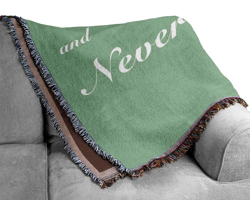 Music Quote Follow Your Dreams Justin Bieber Green Woven Blanket