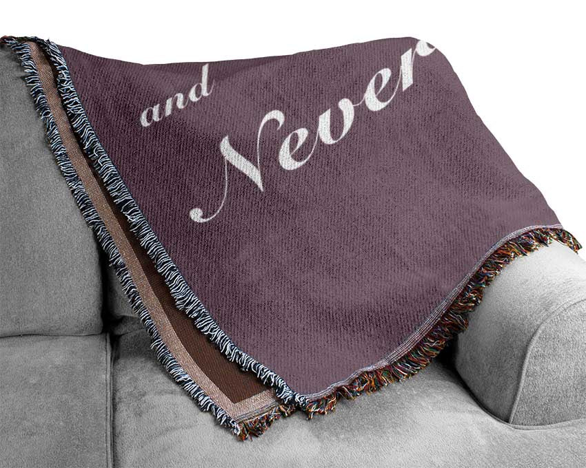 Music Quote Follow Your Dreams Justin Bieber Dusty Pink Woven Blanket