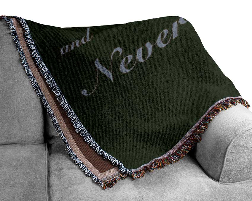 Music Quote Follow Your Dreams Justin Bieber Chocolate Woven Blanket