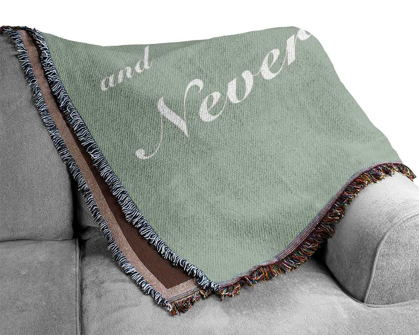 Music Quote Follow Your Dreams Justin Bieber Beige Woven Blanket