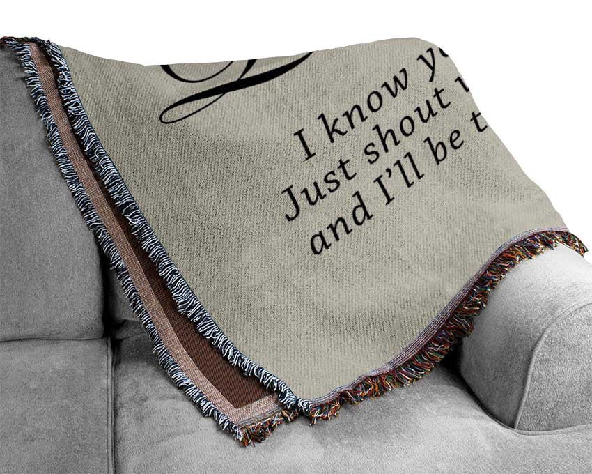 Music Quote You Know You Love Me Justin Bieber Grey Woven Blanket