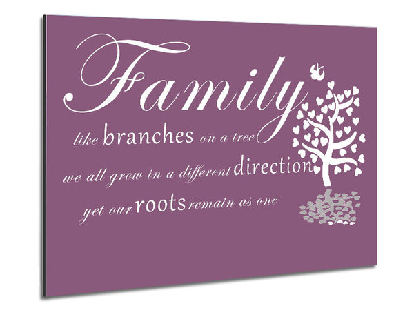 Family Quote Family Like Branches On A Tree Dusty Pink