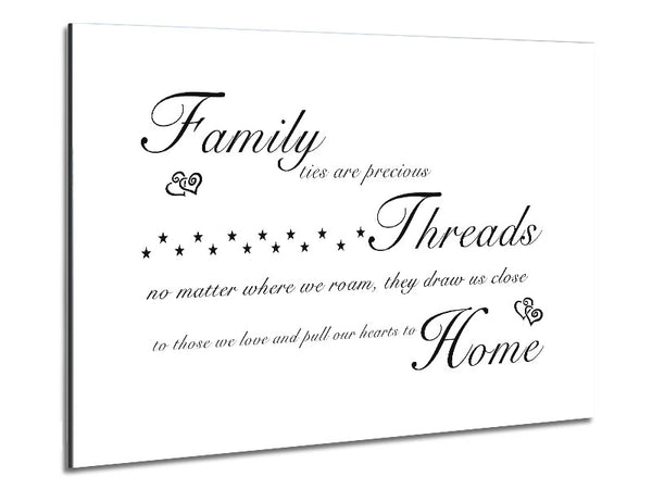 Family Quote Family Ties Are Precious White